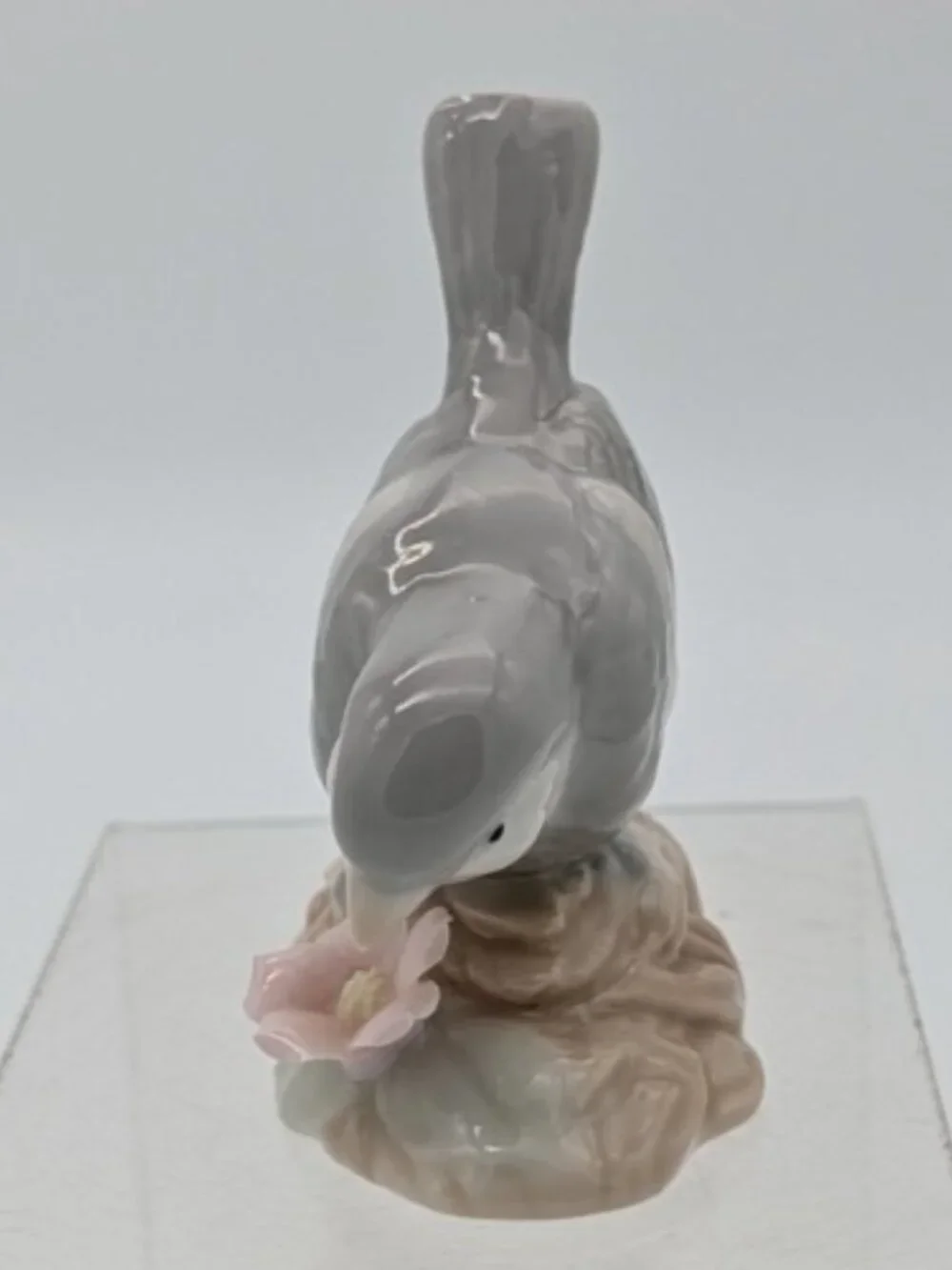 Vintage George Good Porcelain Bird with Flowers Figurine